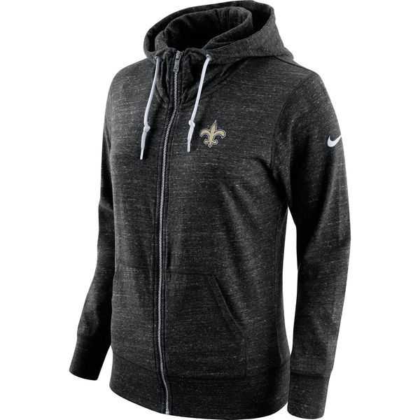 Women's Nike Saints Fresh Logo Black Full Zip Hoodie,We sell and wholesale Women's Nike Saints Fresh Logo Black Full Zip Hoodie on line form chian!